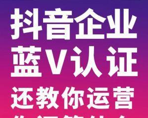 抖音企业认证和蓝V认证的区别（了解认证类型，让企业更加专业）