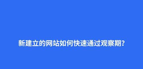 新站上线后的网站优化计划（全面提升网站排名）