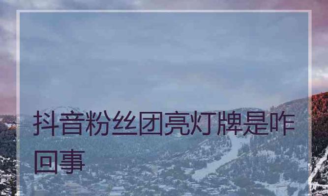 如何查看抖音粉丝灯牌级别（掌握抖音灯牌级别的方法）