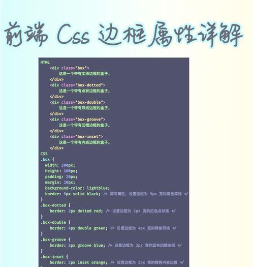 HTML边框属性有哪些？如何使用border属性创建样式丰富的边框？